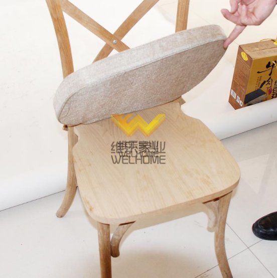 High quality oak cross back dining chair for restaurant